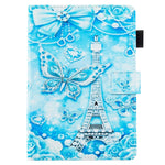 Custodia in pelle piatta a trama piatta con slot per schede e portafoglio e supporto e funzione Sleep / Wake-up, For Amazon Kindle Fire HD 8 (2020)