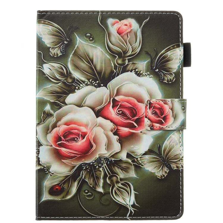 Custodia in pelle piatta a trama piatta con slot per schede e portafoglio e supporto e funzione Sleep / Wake-up, For Amazon Kindle Fire HD 8 (2020)