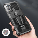 Machine Armor Warrior PC antiurto + custodia protettiva in TPU, For Motorola Moto G8 Power