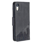 Custodia portafoglio in pelle sintetica per iPhone XR/XS/X