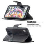 Custodia portafoglio in pelle sintetica per iPhone XR/XS/X