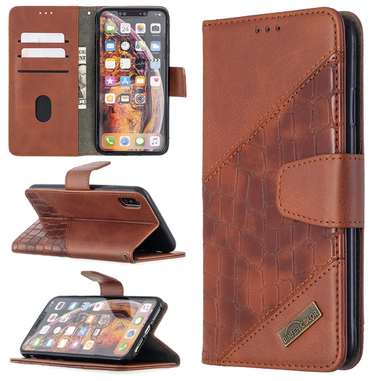 Custodia portafoglio in pelle sintetica per iPhone XR/XS/X