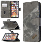 Custodia portafoglio in pelle sintetica per iPhone XR/XS/X