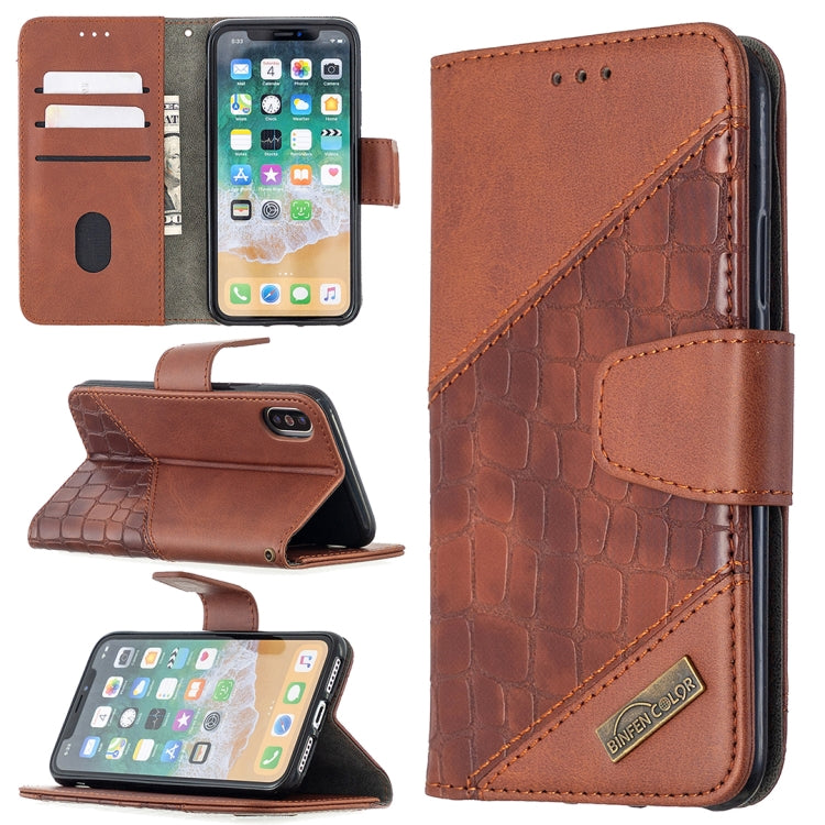 Custodia portafoglio in pelle sintetica per iPhone XR/XS/X