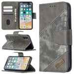 Custodia portafoglio in pelle sintetica per iPhone XR/XS/X