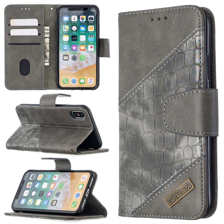 Custodia portafoglio in pelle sintetica per iPhone XR/XS/X