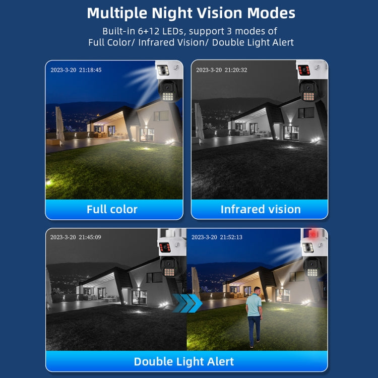 Telecamera IP WiFi con visione notturna e rilevamento movimento