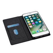 Custodia in pelle flip per iPhone con supporto