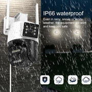 QX103 Riconoscimento umanoide AI Allarme WiFi Dome Doppia telecamera IP, Dual Camera