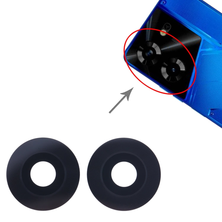 10 Set Rear Camera Lens, For Tecno Pova 5, For Tecno Spark 10C, For Tecno Spark 10, For Tecno Pova 4 LG7n, For Tecno Pova Neo 2, For Tecno Camon 19 Pro CI8