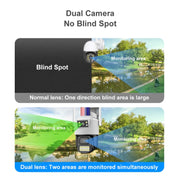 QX105 Telecamera di sorveglianza WiFi impermeabile per esterni da 2 MP con doppio obiettivo, QX105