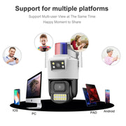 QX105 Telecamera di sorveglianza WiFi impermeabile per esterni da 2 MP con doppio obiettivo, QX105