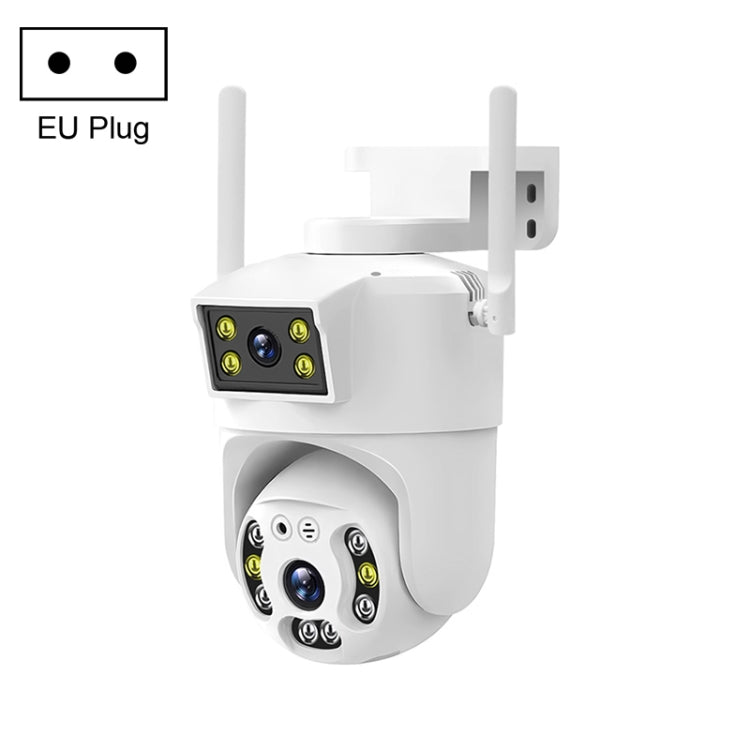 QX106 Telecamera di sorveglianza WiFi a doppio obiettivo impermeabile da 2 MP per esterni, QX106