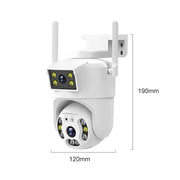 QX106 Telecamera di sorveglianza WiFi a doppio obiettivo impermeabile da 2 MP per esterni, QX106