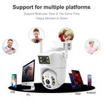 Telecamera di sorveglianza WiFi doppio obiettivo 2MP