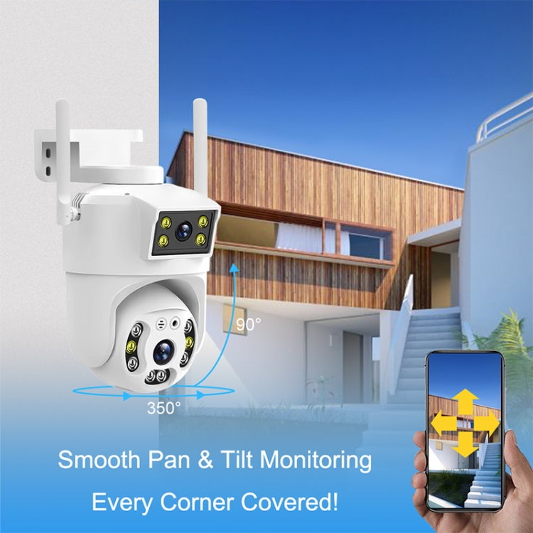 Telecamera di sorveglianza WiFi doppio obiettivo 2MP
