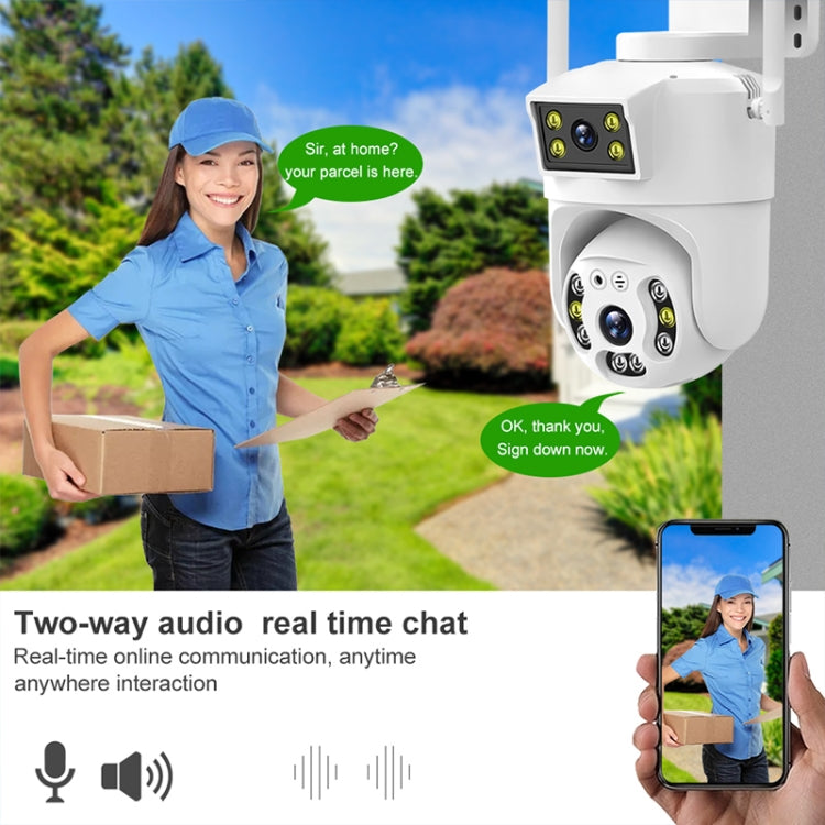 Telecamera di sorveglianza WiFi doppio obiettivo 2MP