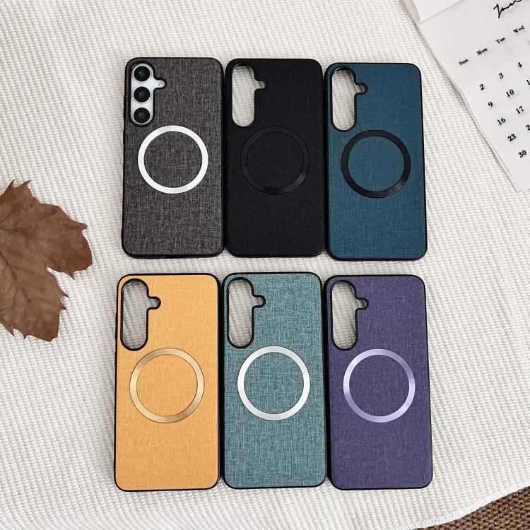 Custodia tessuto con anello magnetico per Samsung S25+ 5G