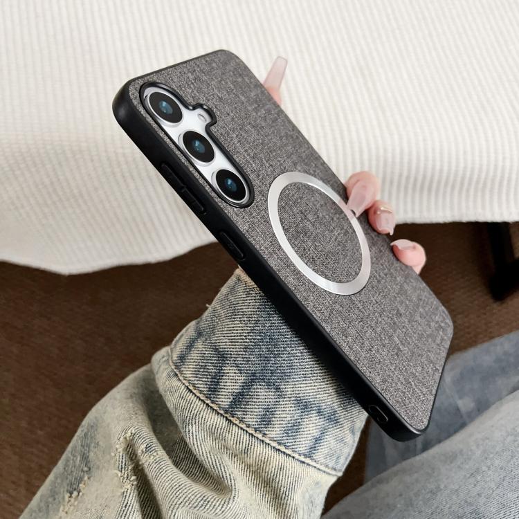 Custodia tessuto con anello magnetico per Samsung S25+ 5G