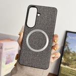 Custodia tessuto con anello magnetico per Samsung Galaxy S26+