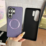 Custodia tessuto con anello magnetico per Samsung Galaxy S26+