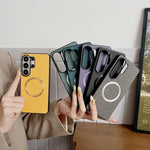Custodia tessuto con anello magnetico per Samsung Galaxy S26+