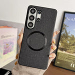 Custodia tessuto con anello magnetico per Samsung Galaxy S26+