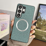 Custodia tessuto con anello magnetico per Samsung Galaxy S26+