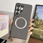 Custodia tessuto con anello magnetico per Samsung Galaxy S26+