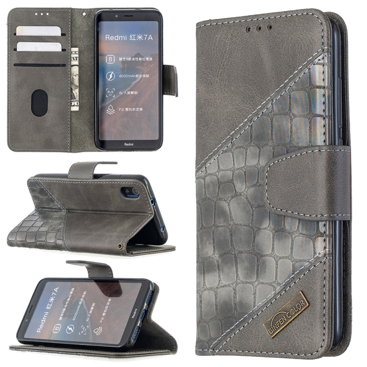 Custodia in pelle sintetica a vibrazione orizzontale con trama in coccodrillo abbinata con portafoglio, supporto e slot per carte, For Nokia 2.3, For Xiaomi Redmi 7A, For Xiaomi Redmi 7, For Xiaomi Redmi 8A