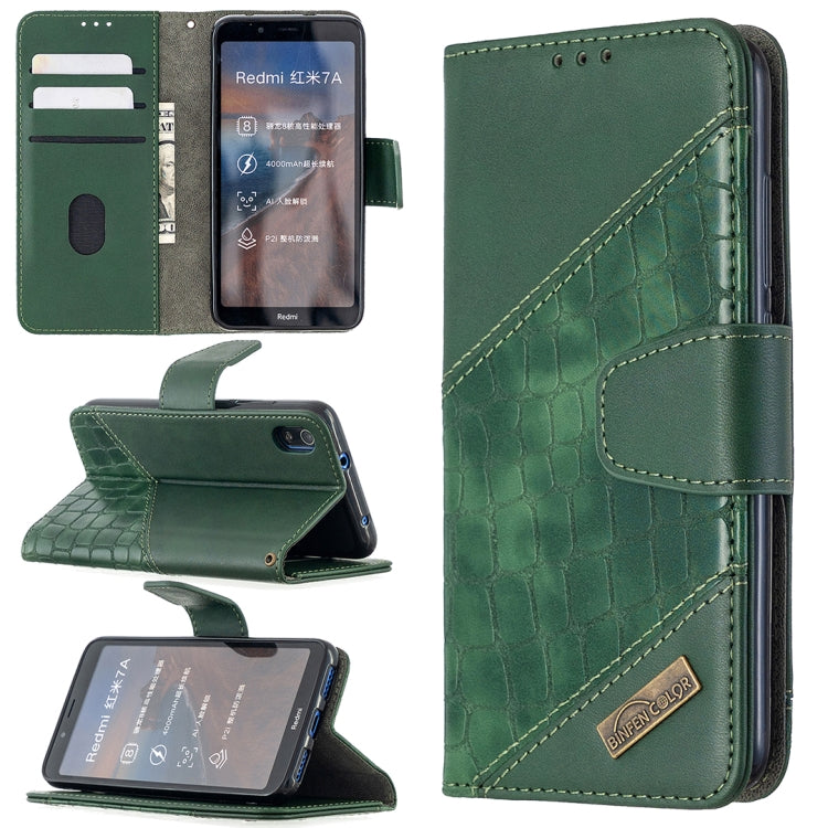 Custodia in pelle sintetica a vibrazione orizzontale con trama in coccodrillo abbinata con portafoglio, supporto e slot per carte, For Nokia 2.3, For Xiaomi Redmi 7A, For Xiaomi Redmi 7, For Xiaomi Redmi 8A