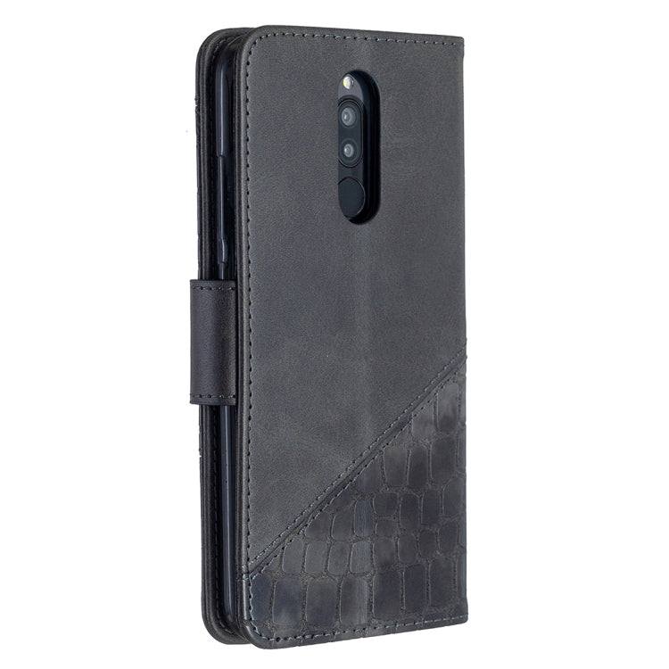 Custodia in pelle sintetica a vibrazione orizzontale con trama in coccodrillo abbinata con portafoglio, supporto e slot per carte, For Xiaomi Redmi 8, For Xiaomi Redmi 9, For Xiaomi Redmi Note 8T, For Xiaomi Redmi Note 8