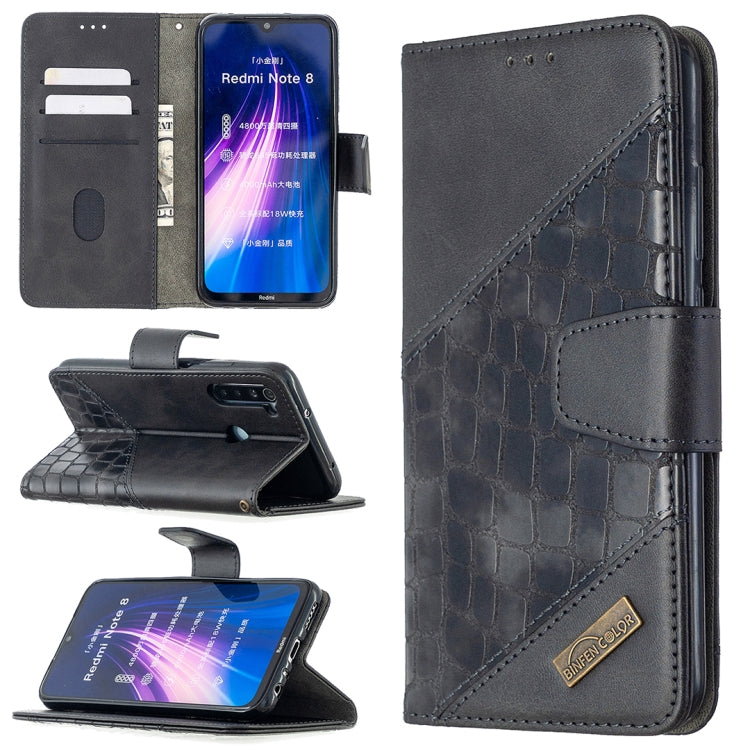 Custodia in pelle sintetica a vibrazione orizzontale con trama in coccodrillo abbinata con portafoglio, supporto e slot per carte, For Xiaomi Redmi 8, For Xiaomi Redmi 9, For Xiaomi Redmi Note 8T, For Xiaomi Redmi Note 8