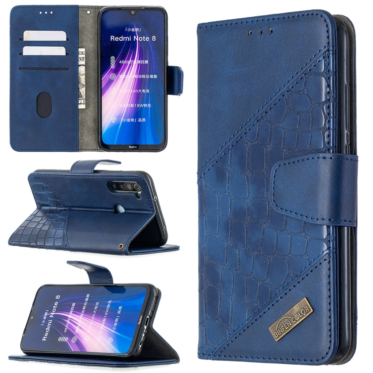 Custodia in pelle sintetica a vibrazione orizzontale con trama in coccodrillo abbinata con portafoglio, supporto e slot per carte, For Xiaomi Redmi 8, For Xiaomi Redmi 9, For Xiaomi Redmi Note 8T, For Xiaomi Redmi Note 8