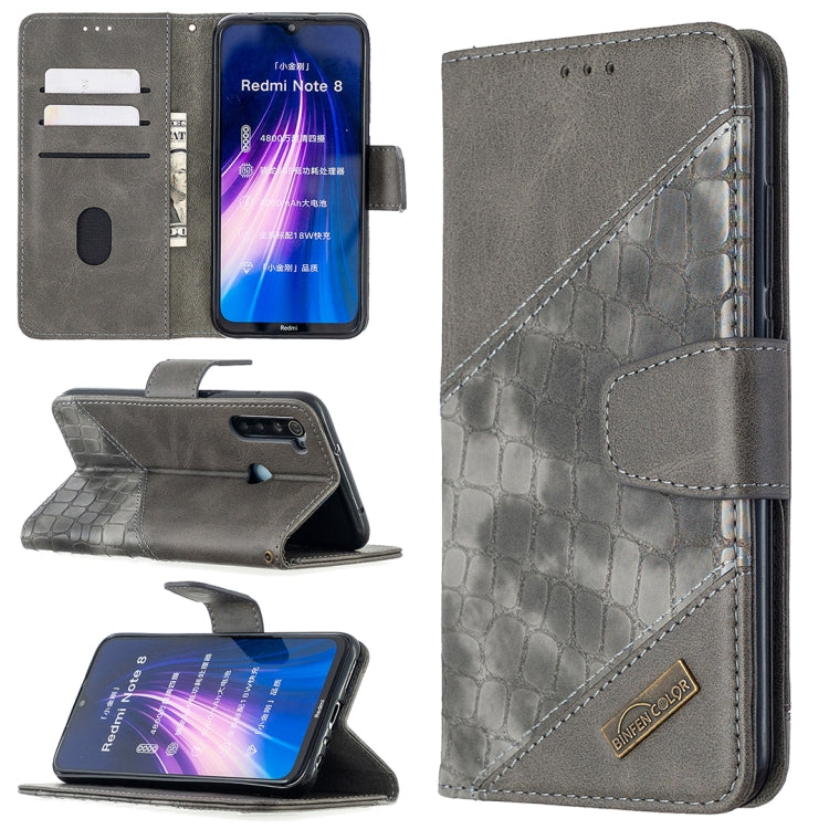 Custodia in pelle sintetica a vibrazione orizzontale con trama in coccodrillo abbinata con portafoglio, supporto e slot per carte, For Xiaomi Redmi 8, For Xiaomi Redmi 9, For Xiaomi Redmi Note 8T, For Xiaomi Redmi Note 8