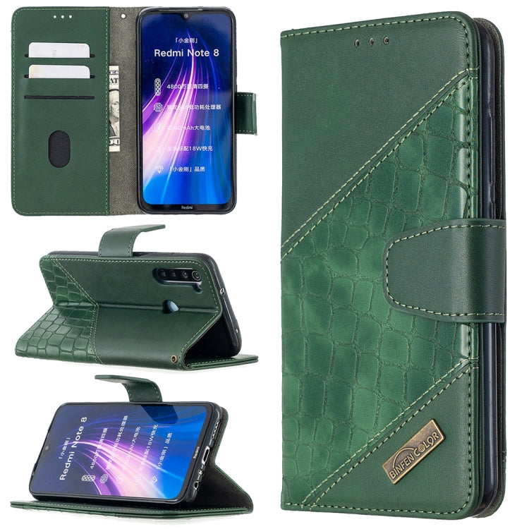 Custodia in pelle sintetica a vibrazione orizzontale con trama in coccodrillo abbinata con portafoglio, supporto e slot per carte, For Xiaomi Redmi 8, For Xiaomi Redmi 9, For Xiaomi Redmi Note 8T, For Xiaomi Redmi Note 8