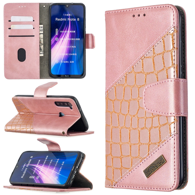 Custodia in pelle sintetica a vibrazione orizzontale con trama in coccodrillo abbinata con portafoglio, supporto e slot per carte, For Xiaomi Redmi 8, For Xiaomi Redmi 9, For Xiaomi Redmi Note 8T, For Xiaomi Redmi Note 8