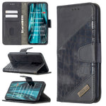 Custodia in pelle sintetica a vibrazione orizzontale con trama in coccodrillo abbinata con portafoglio, supporto e slot per carte, For Xiaomi Redmi 8 Pro, For Xiaomi Redmi  Note 9