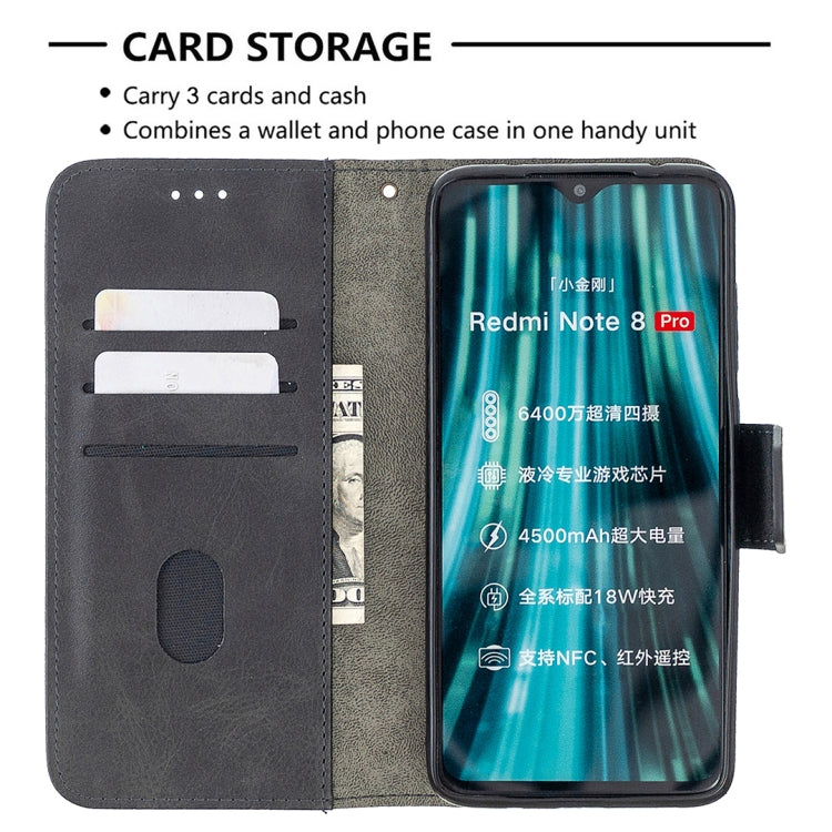 Custodia in pelle sintetica a vibrazione orizzontale con trama in coccodrillo abbinata con portafoglio, supporto e slot per carte, For Xiaomi Redmi 8 Pro, For Xiaomi Redmi  Note 9