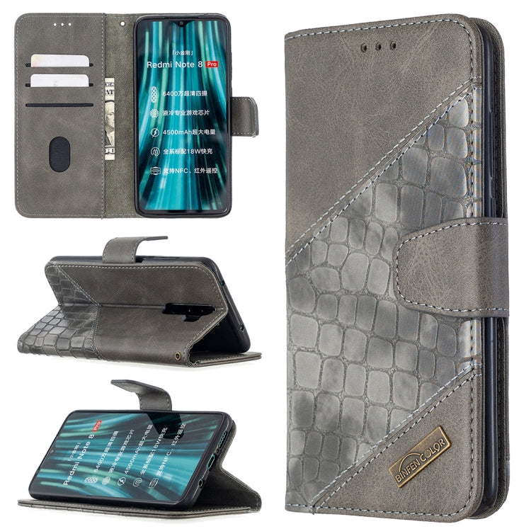 Custodia in pelle sintetica a vibrazione orizzontale con trama in coccodrillo abbinata con portafoglio, supporto e slot per carte, For Xiaomi Redmi 8 Pro, For Xiaomi Redmi  Note 9