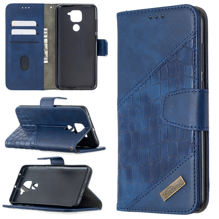 Custodia in pelle sintetica a vibrazione orizzontale con trama in coccodrillo abbinata con portafoglio, supporto e slot per carte, For Xiaomi Redmi 8 Pro, For Xiaomi Redmi  Note 9