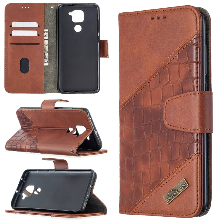 Custodia in pelle sintetica a vibrazione orizzontale con trama in coccodrillo abbinata con portafoglio, supporto e slot per carte, For Xiaomi Redmi 8 Pro, For Xiaomi Redmi  Note 9
