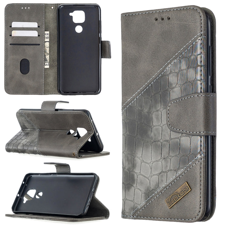 Custodia in pelle sintetica a vibrazione orizzontale con trama in coccodrillo abbinata con portafoglio, supporto e slot per carte, For Xiaomi Redmi 8 Pro, For Xiaomi Redmi  Note 9