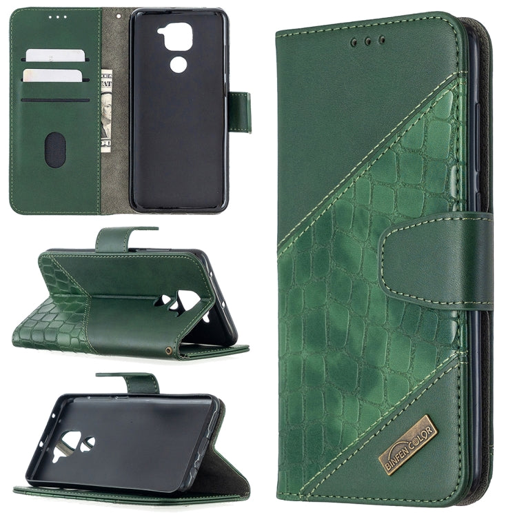 Custodia in pelle sintetica a vibrazione orizzontale con trama in coccodrillo abbinata con portafoglio, supporto e slot per carte, For Xiaomi Redmi 8 Pro, For Xiaomi Redmi  Note 9