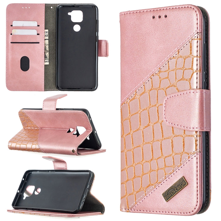 Custodia in pelle sintetica a vibrazione orizzontale con trama in coccodrillo abbinata con portafoglio, supporto e slot per carte, For Xiaomi Redmi 8 Pro, For Xiaomi Redmi  Note 9