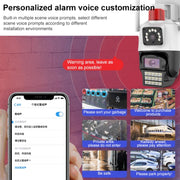 La doppia fotocamera WiFi QX87 da 4 MP supporta l'interfono vocale bidirezionale e il rilevamento di umanoidi, QX87