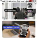 La doppia fotocamera WiFi QX87 da 4 MP supporta l'interfono vocale bidirezionale e il rilevamento di umanoidi, QX87