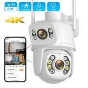 La doppia fotocamera WiFi QX95 da 6 MP supporta l'interfono vocale bidirezionale e il riconoscimento AI, QX95