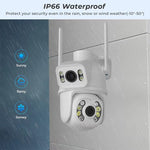 Telecamera WiFi doppia lente 6 MP QX95 con AI e interfono