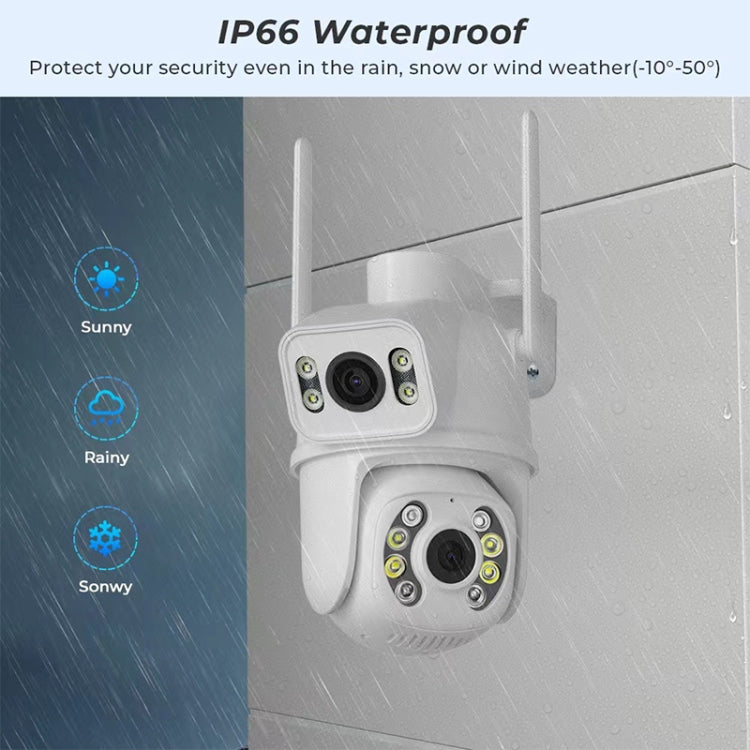 Telecamera WiFi doppia lente 6 MP QX95 con AI e interfono